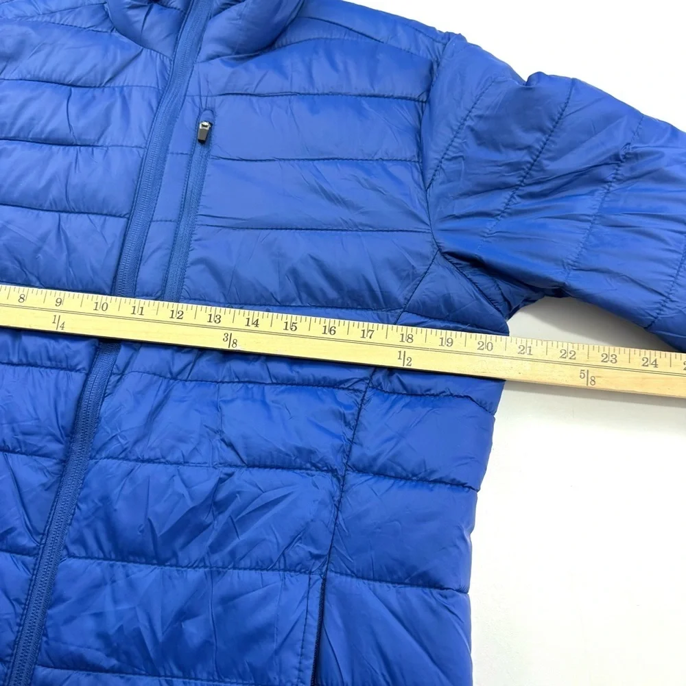 St Johns Bay Puffer Jacket Blue Mens Sz S Lightweight Water Resistant Outdoorsy